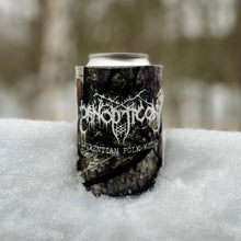 Load image into Gallery viewer, LAURENTIAN FOLK METAL woodland camo koozie
